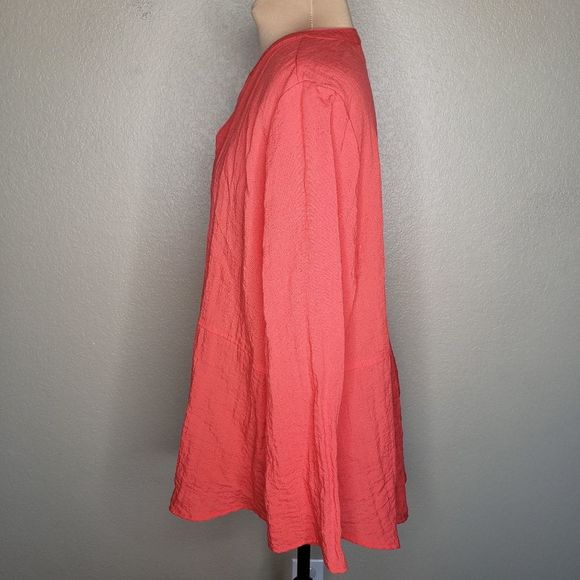Habitat Coral Button-Front Tunic Size L - Picture 3 of 6